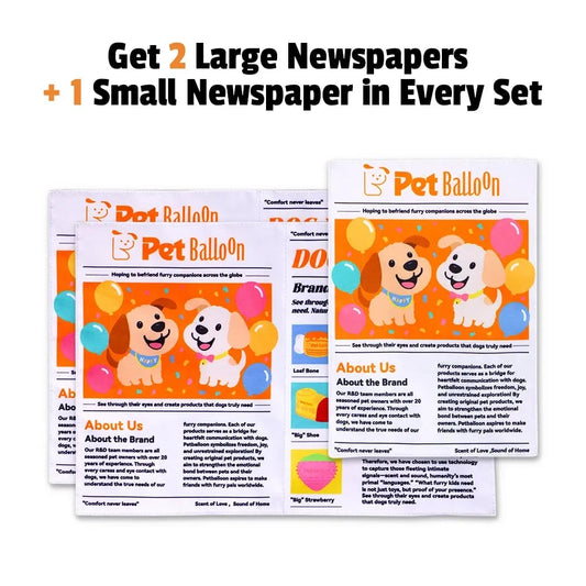 🎉🔥3-Pack Bundle🔥Crinkle Newspaper Dog Toy for Boredom Relief, Interactive Chew Toy for Dogs