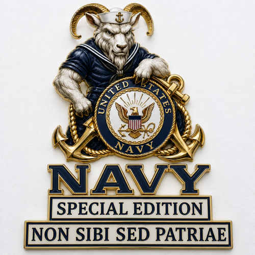 🇺🇸 Last Day Promo: 49% OFF ⚓-US Navy Bill the Goat Non Sibi Sed Patriae Car Emblem Metal Badge - ✈️Buy 2 Free Shipping Today!