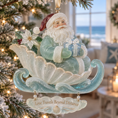 Coastal Santa Christmas Ornament
