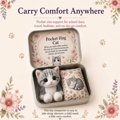 🐱Pocket Hug Plush Keepsake Tin, Mini Portable Comfort Pocket Plush Toy