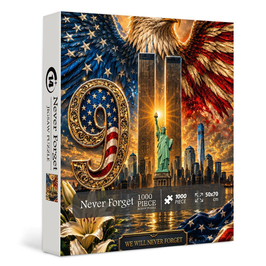 🧩🦅Never Forget 9/11 Jigsaw Puzzle 1000 Pieces