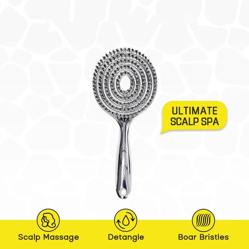 Anti-Static Hollow Round Bristle Brush - Massaging Design💇‍♀️✨