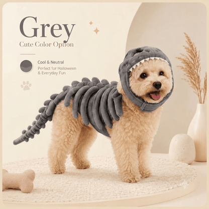 🦖 Glow In Dark Dinosaur Skeleton Dog Costume