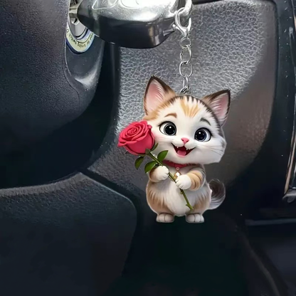 TODAY'S SPECIAL OFFER-50% OFF 🔥3D Stylish Dynamic Cute Cat Keychain
