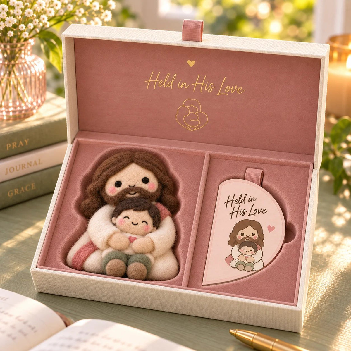 ⏳ Last Day 49% OFF – ✝️ Faith-Inspired Felt Keepsake Gift Set | 6 Meaningful Designs with Matching Message Card & Gift Box 🎁