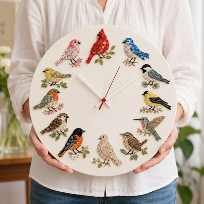 ⏳ Last Day 49% OFF – 🕒 Beginner-Friendly DIY Patchwork Fabric Clock Kit – 12-Themed Appliqué Wall Clock | Complete Kit with Coordinated Fabrics, Clock Mechanism & Step-by-Step Guide Included 💕