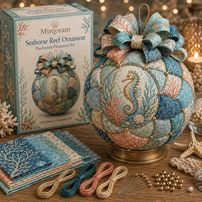 ⏳ Last Day 49% OFF – 🌊 Beginner-Friendly DIY Ocean Treasures Patchwork Ornament Kit Collection | Complete Kit with Coordinated Fabrics, Ornament Form, Coastal Accents & Step-by-Step Guide Included 💕