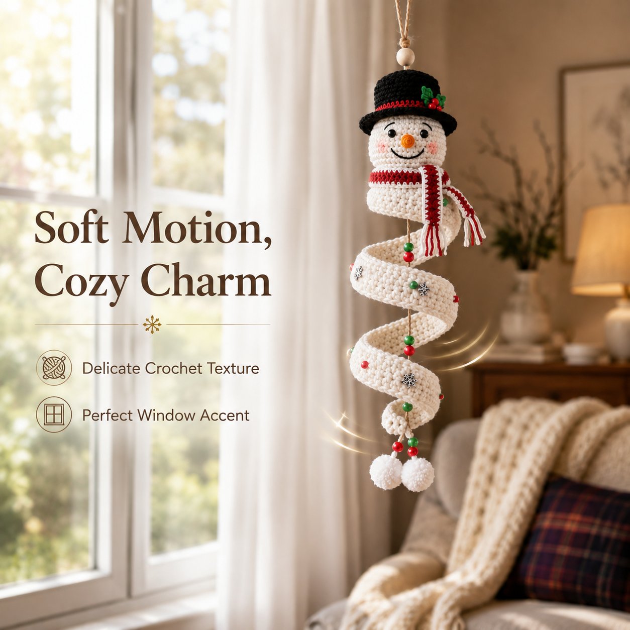 Crochet Christmas Spiral Ornament DIY Kit