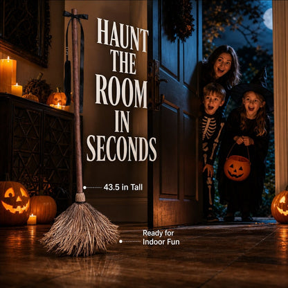 Dancing Witch Broom – Motion-Activated Halloween Prop