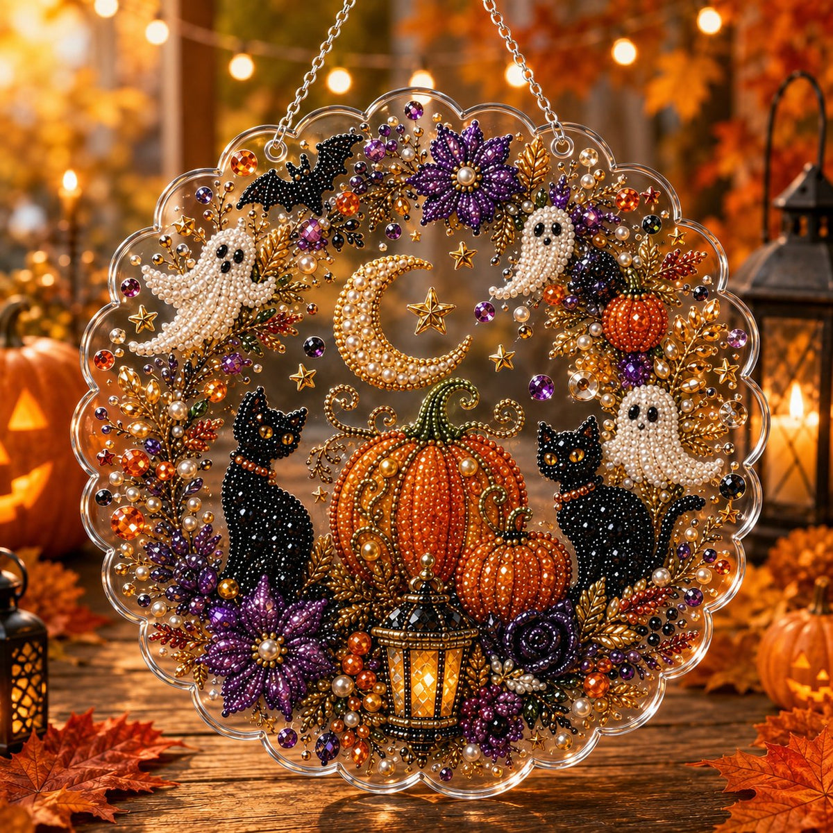 🔥 Last Day 49% OFF - 🎃Halloween Pearl Art DIY Hanging Ornament Kit