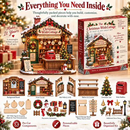🎄 The Christmas Wish Cottage™-3D Slot-In DIY Christmas Craft Kit