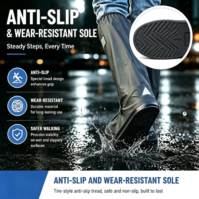 🔥HOT SALE🔥Waterproof Rain Boot Shoe Cover Non-Slip Waterproof Boot Covers 🥾
