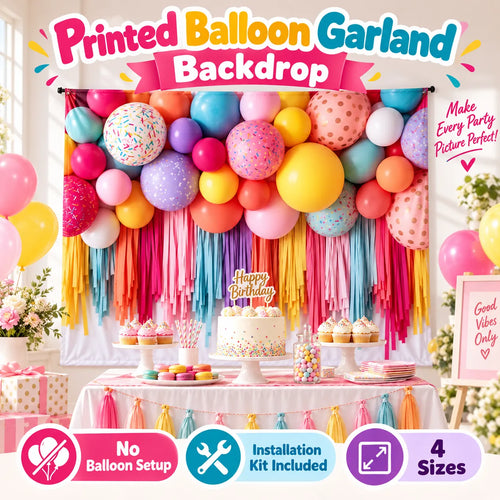 🎈✨ Balloon Backdrop Curtain — Create an Instant Party Scene with Colorful Balloon Style!