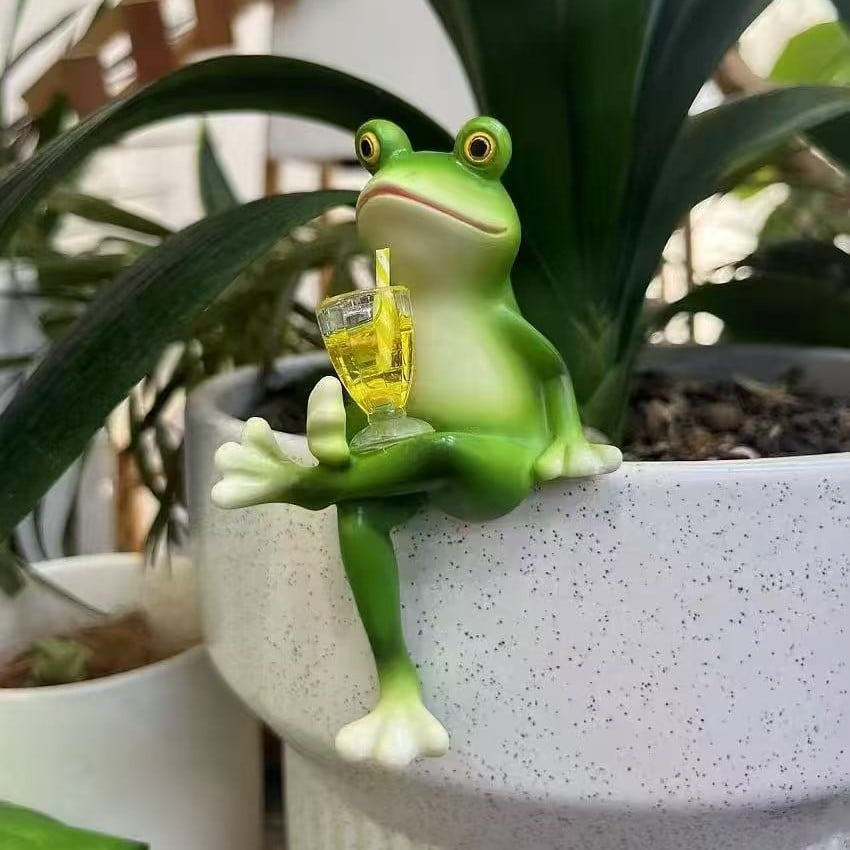 🎁🎉Only $23.99 This Week🌟🐸Garden Potted Plant Ornament: Drinking Frog🌹