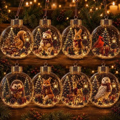 🎄✨ Magical Glass Christmas Ornaments