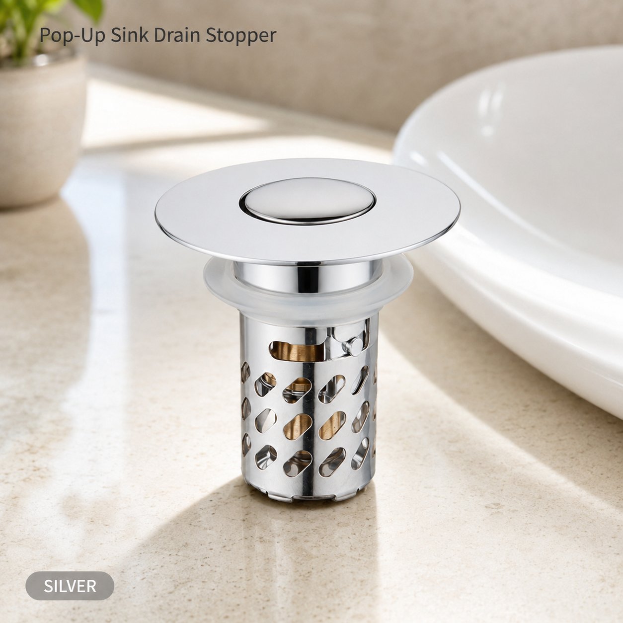 Pop-Up Sink Drain Stopper 🚿