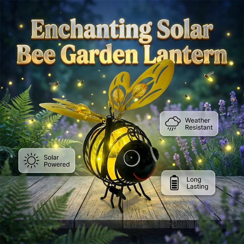 🎉🌙🍃🪴 49% OFF! Hanging Solar Bee Light – Warm Amber Glow, Flicker-Free, Perfect for Garden Parties, Camping, or Kids’ Rooms – Spread Joy Day and Night 🌞🌜