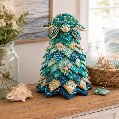 🔥 LAST DAY 49% OFF – 🌊 Ocean Dreams Layered Fabric Tree Craft Kit | Create a Freestanding Coastal Centerpiece with Coordinated Fabrics & Marine Topper 🐚✨