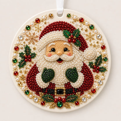 ✨ DIY Pearl & Gem Christmas Ornament Collection