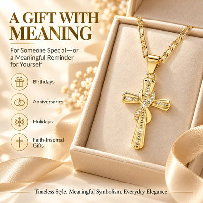 ✝️ 14K Gold-Plated Cross Pendant Necklace – CZ Faith Jewelry