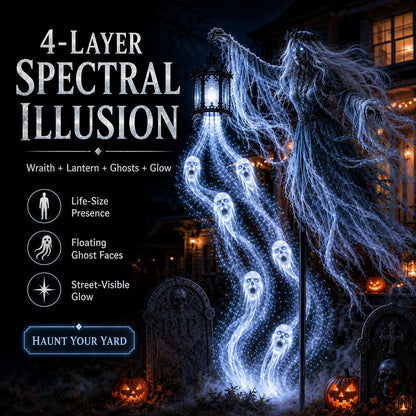 Soul Harvester Floating Wraith Light – Cold-White Halloween Yard Decor