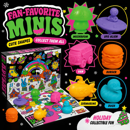 🎄 NeeDoh Advent 2026 Squishmas Calendar | 24 Days of Mini Squishy Surprises, Neon Fidget Fun & Holiday Collectibles 🎁✨