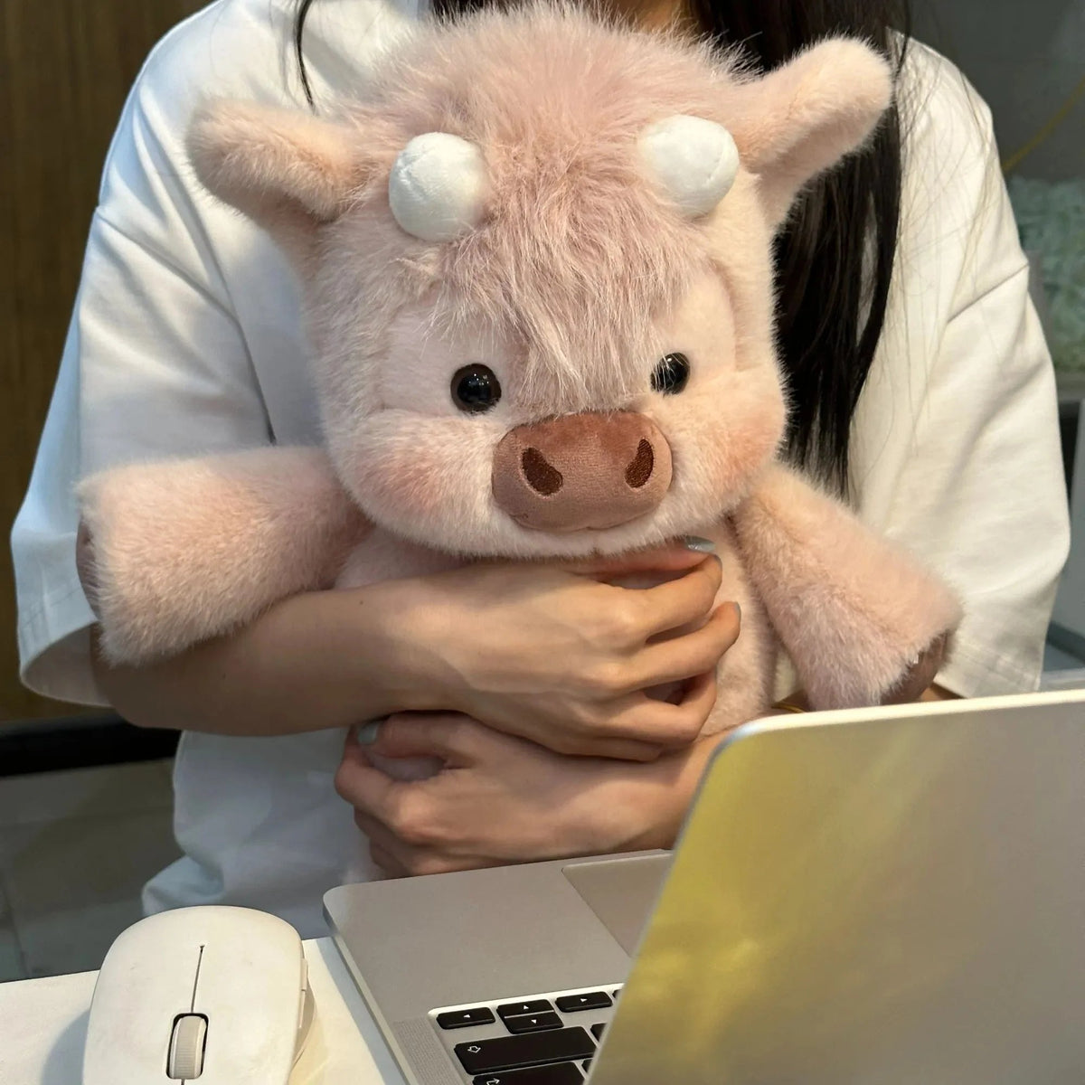 🐂 Highland Cow & Pig Plush | Soft Farm Animal Stuffed Toy