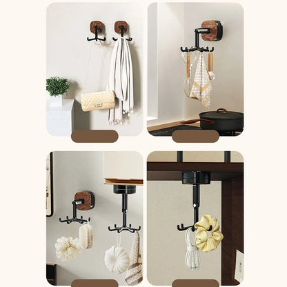 360° Rotating Duty Hooks Kitchen Utensil Holder