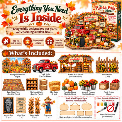 🍂 Pumpkin Patch Market 3D Slot-In DIY Craft Kit