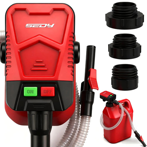 Portable Automatic Transfer Pump 3.2 GPM – Electric Battery Powered Liquid Transfer with Auto-Stop Sensor & 3 Adapters