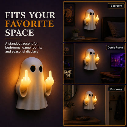 👻 Halloween Ghost Middle Finger Glow Night Light