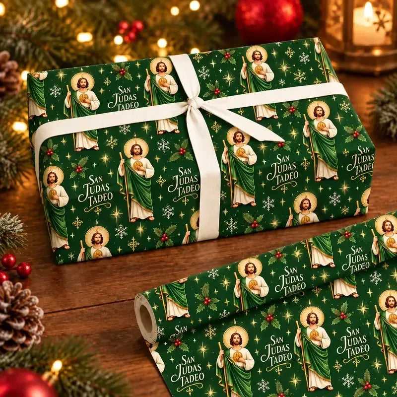 ✝️🎁San Judas Tadeo Christmas Wrapping Paper