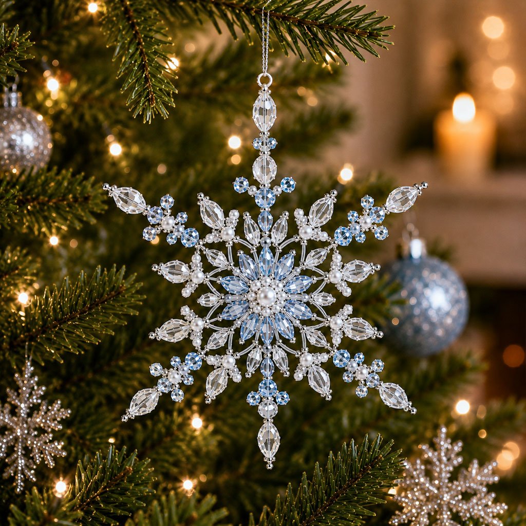 Beaded Snowflake Ornament DIY Kit