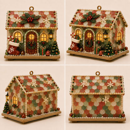 ⏳ Last Day 49% OFF – 🏡 Beginner-Friendly DIY Glowing Coastal Glass-Style Christmas Cottage Kit Collection | Complete Kit with Sea Glass-Style Pieces, Pearl Beads & Step-by-Step Guide Included 💕