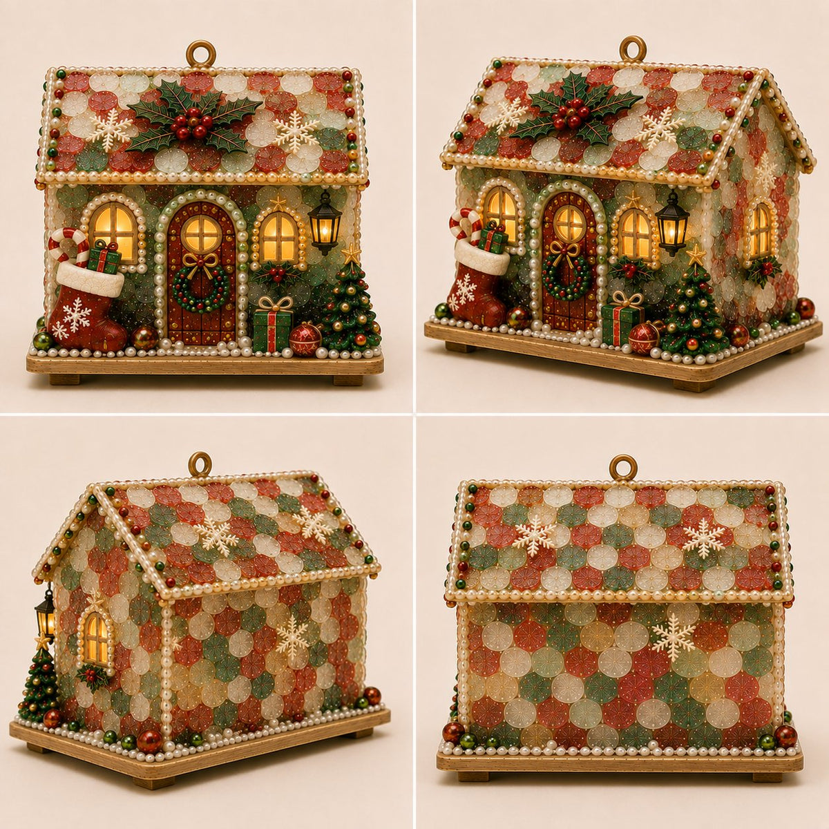 ✨ DIY Illuminated Sea Glass Christmas Cottage Kit