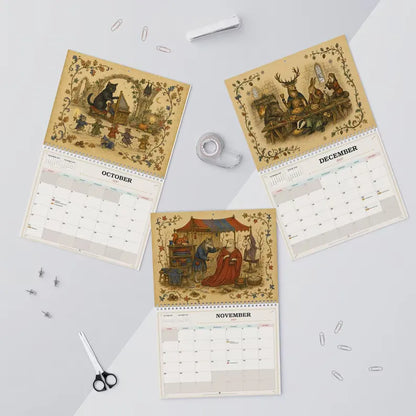 📜 2027 Medieval Animal Mischief in the Margins Wall Calendar