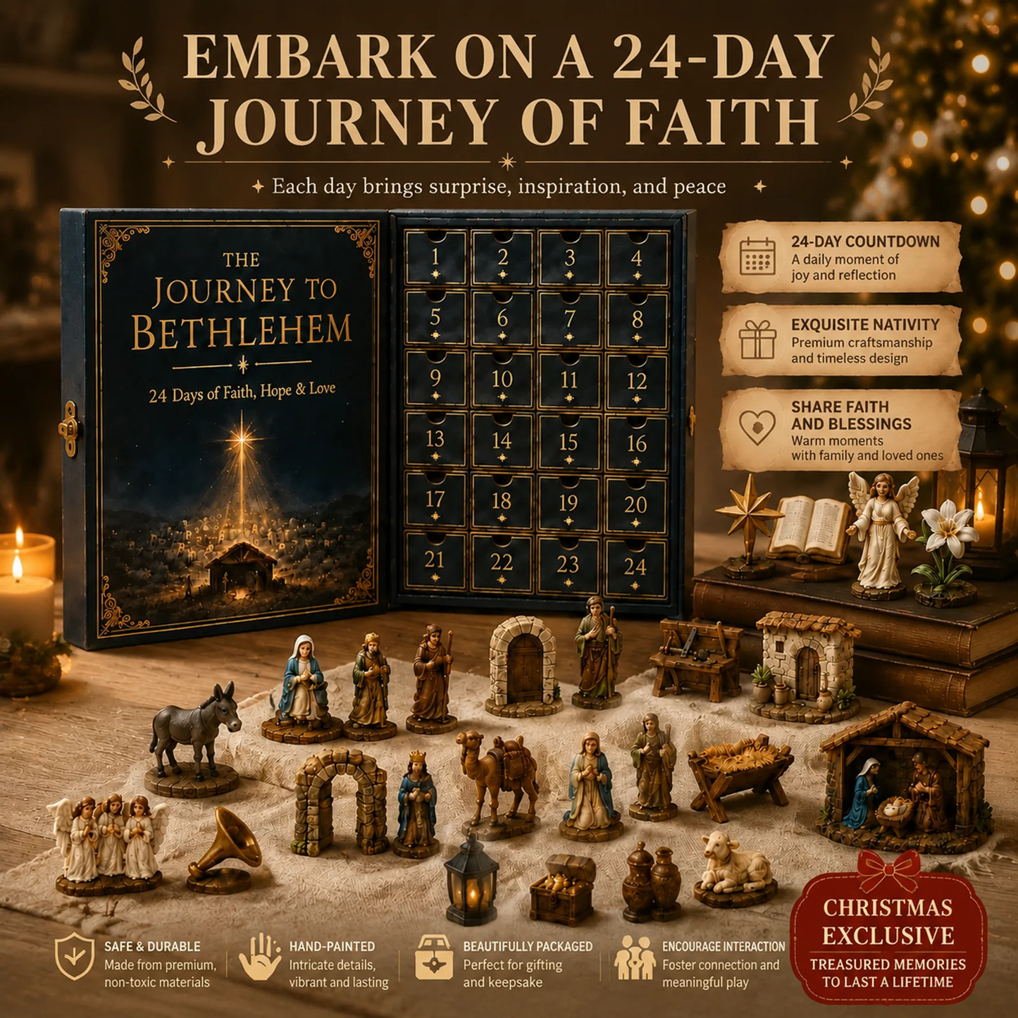Journey to Bethlehem Advent Calendar 2026 – 24 Nativity Collectibles