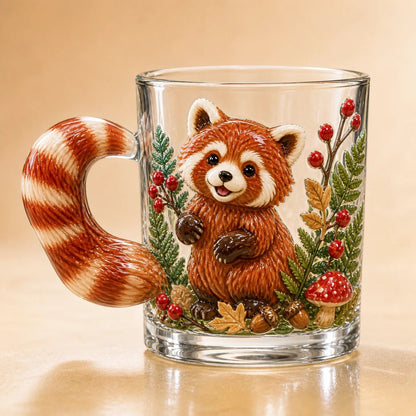 ⏳ Last Day 49% OFF – 🐾 Whimsical 3D Animal Sculpted Glass Mug Collection | 12oz Premium Clear Glass with Raised Animal Figures, Character-Specific Details & Playful Sculptural Accents ✨