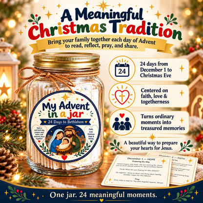 ✝️ Christian Advent in a Jar – Keep Christ at the Heart of Christmas