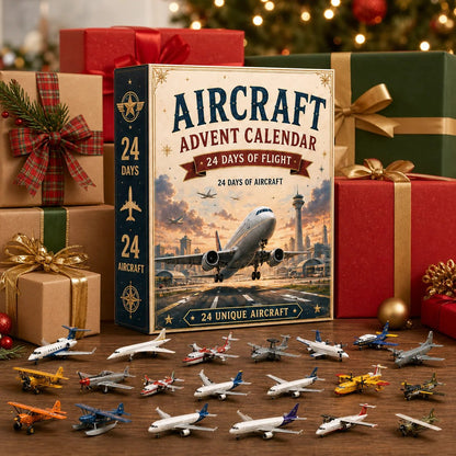 🔥Limited Edition, Only 100 Sets Left! -✈️ Aircraft Advent Calendar 2026 | 24 Days of Flight with 24 Unique Miniature Airplanes, Jets & Aviation Collectibles 🎄🎁