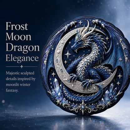🐉 Moon Guardian Dragon 3D Wooden DIY Wall Art