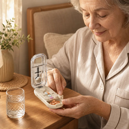 Adjustable Pill Cutter with Storage for Precise Dose Splitting
