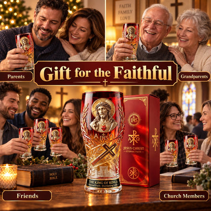 ✝️ Jesus Christ “King of Kings” Pint Glass – 16 oz