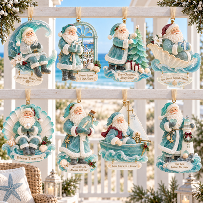 Coastal Santa Christmas Ornament