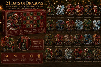 🐉 24 Days of Dragons Advent Calendar – 24 Unique Dragons, 24 Magical Christmas Surprises 🎄✨