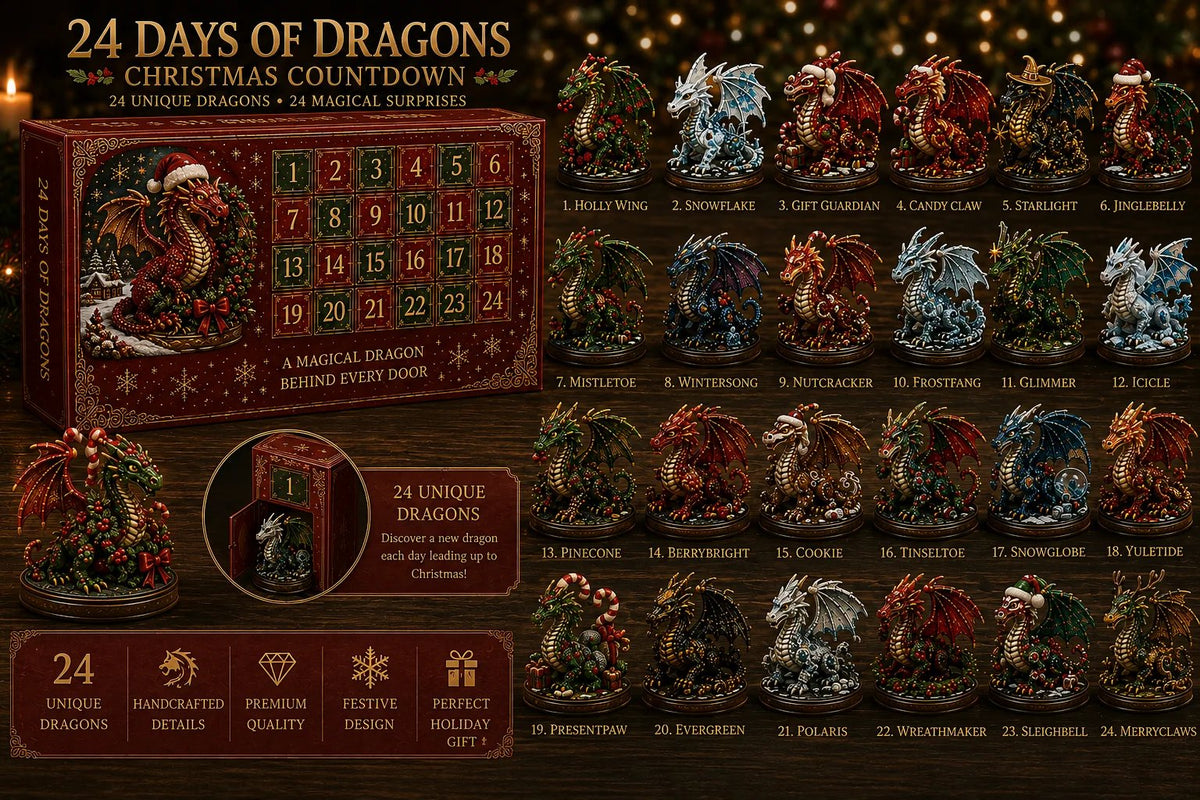 🐉 24 Days of Dragons Advent Calendar – 24 Unique Dragons, 24 Magical Christmas Surprises 🎄✨