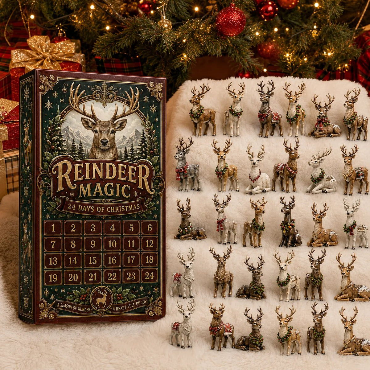 🦌 Unleash Alpine Enchantment: 24 Days Reindeer Magic Ornament Advent Calendar 2026