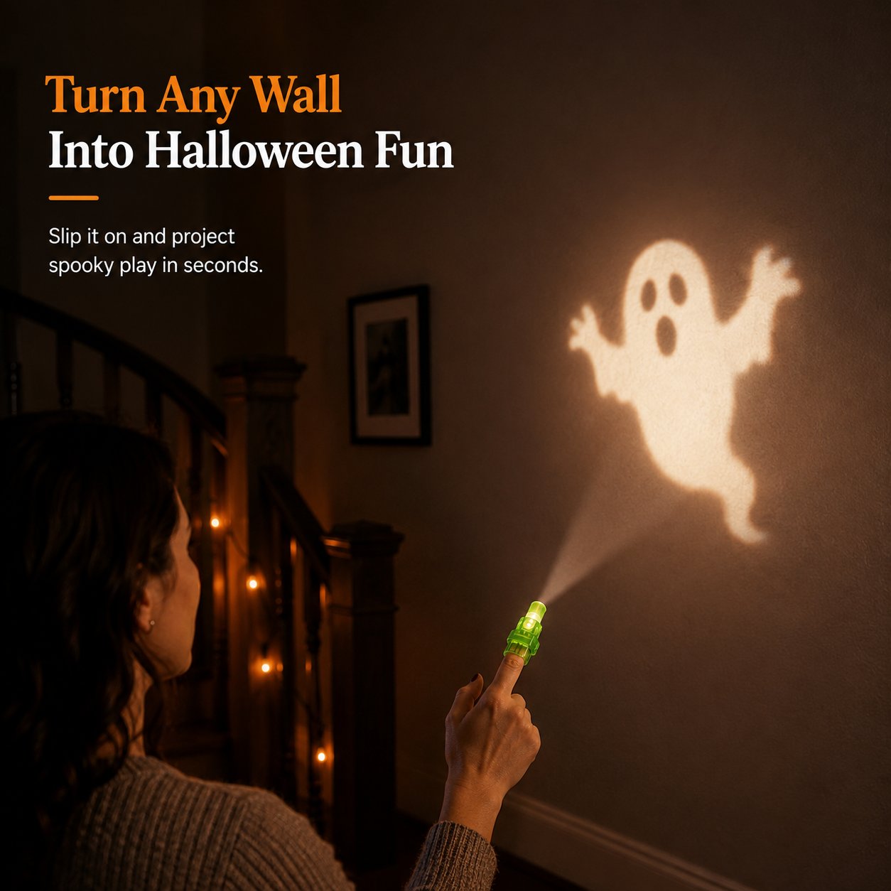 🎉🎃 Halloween Finger Projector Lights – Mini Pattern Projector