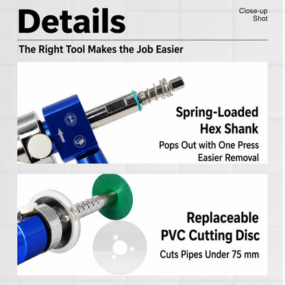 🔥Premium Internal Pipe Cutter Tool Set | Precision Depth Control for PVC & Wood