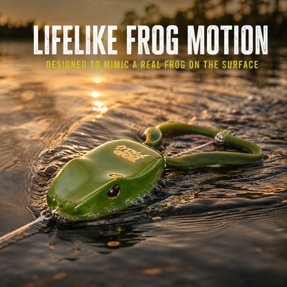 ⏳ Last Day 49% OFF – 🐸 Top Frog 6.5" Pre-Rigged Topwater Fishing Lure | Line-Thru Kicking-Leg Action, 1.2 oz Body & 100 lb Leader Included 🎣✨